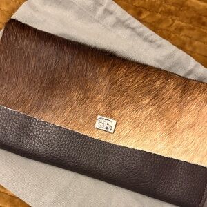 Elegant Brown and Black Leather Women’s Wallet